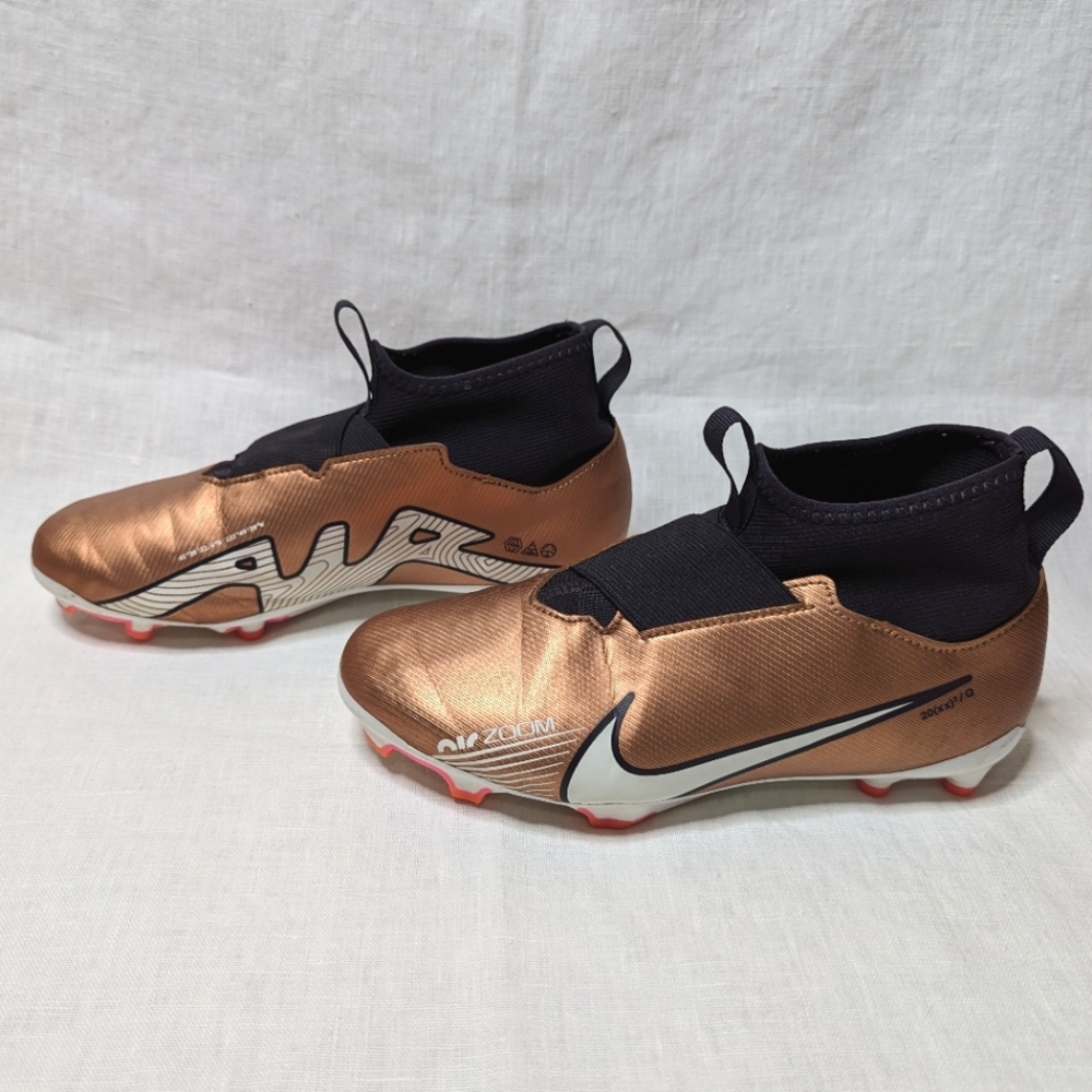 Nike Jr. Size 5 Youth Zoom Mercurial Superfly 9 Metallic Copper Soccer Cleat